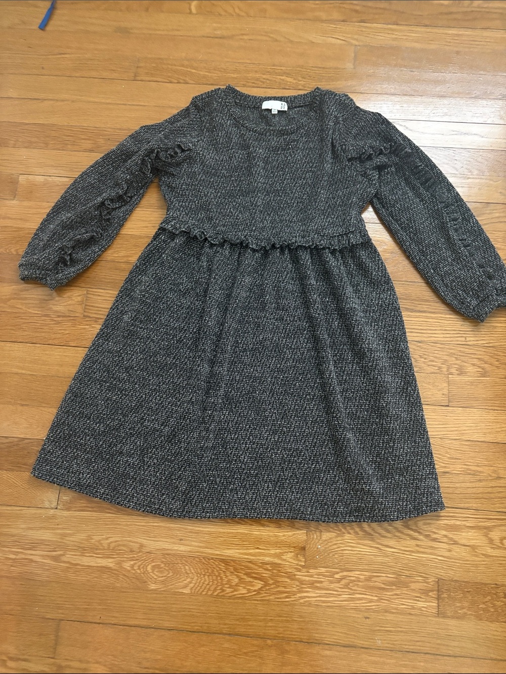 Anthropologie Long-Sleeve Knit Dress in Black Small Petite
